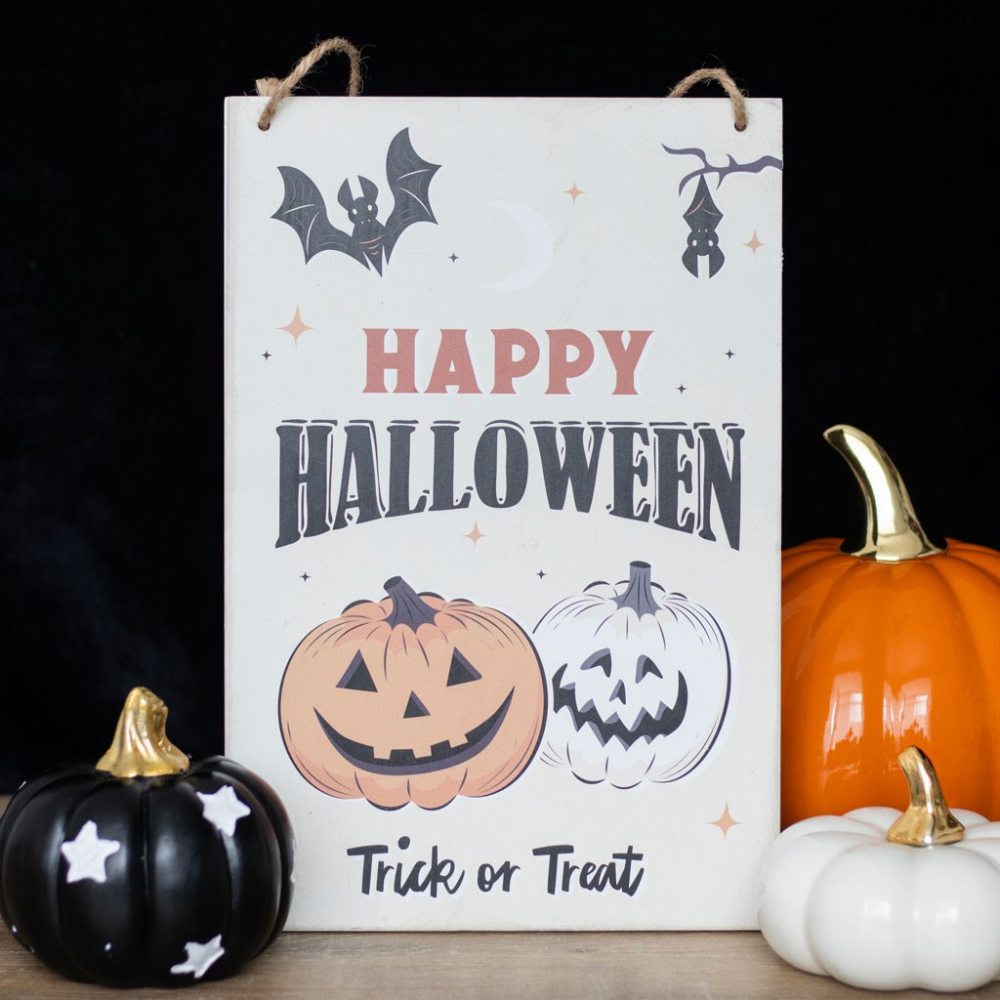 Something Different - Spooky Pumpkin Happy Halloween Decoratief bord - Multicolours
